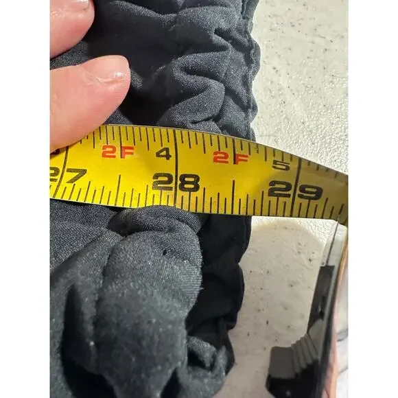 Abercrombie & Fitch Jumpsuit Womens M Black Adjustable Straps Elastic Waist D20 - Picture 7 of 7